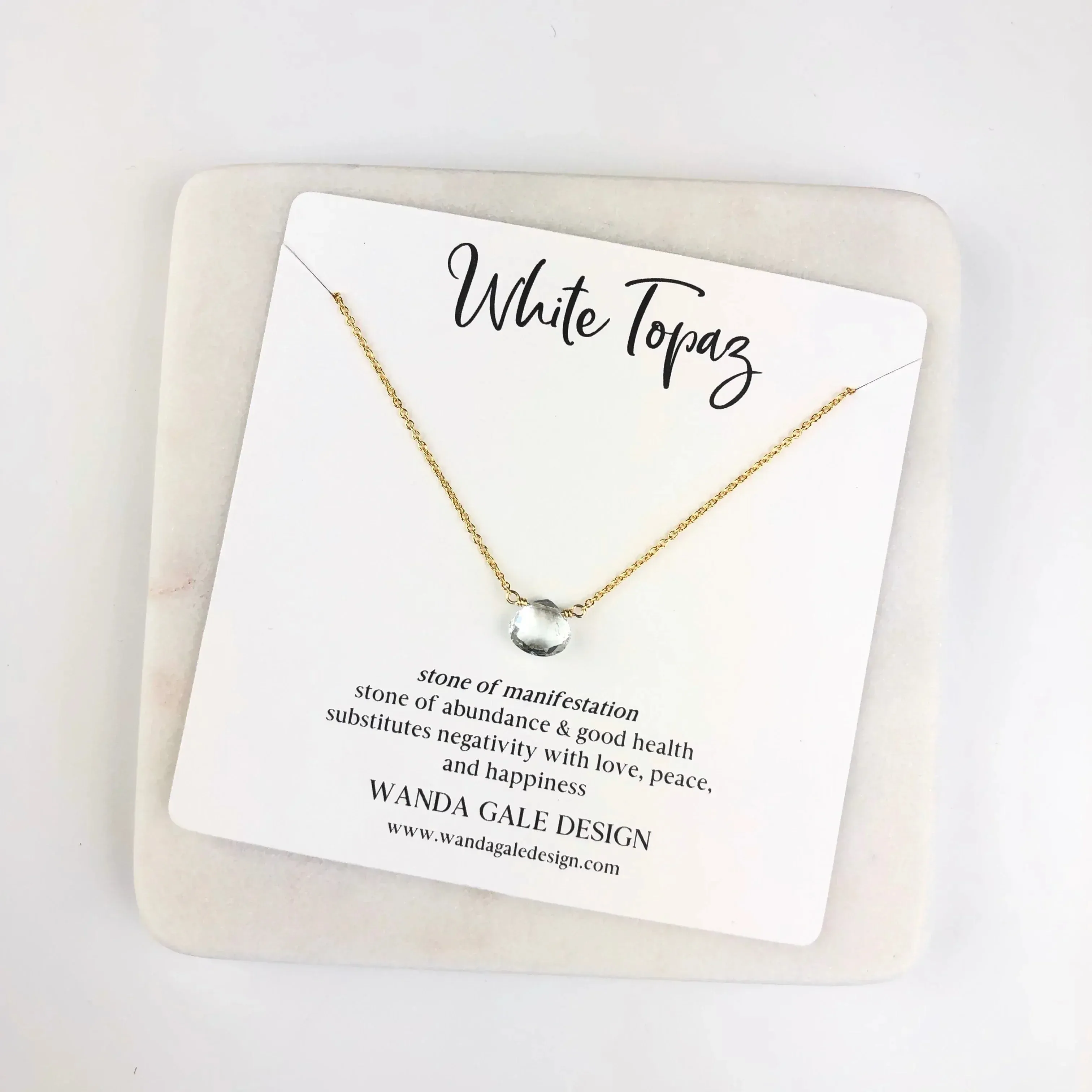 Energy stone necklace - White Topaz