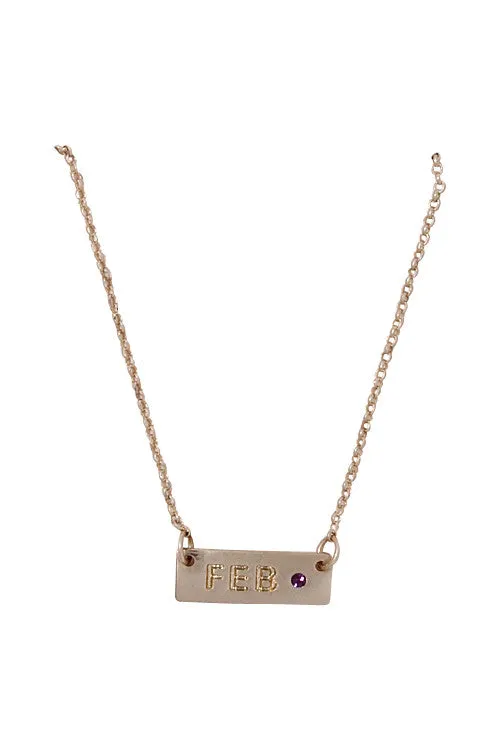 February Amethyst Birthstone Necklace