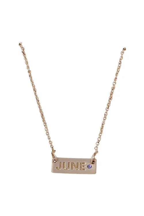 February Amethyst Birthstone Necklace
