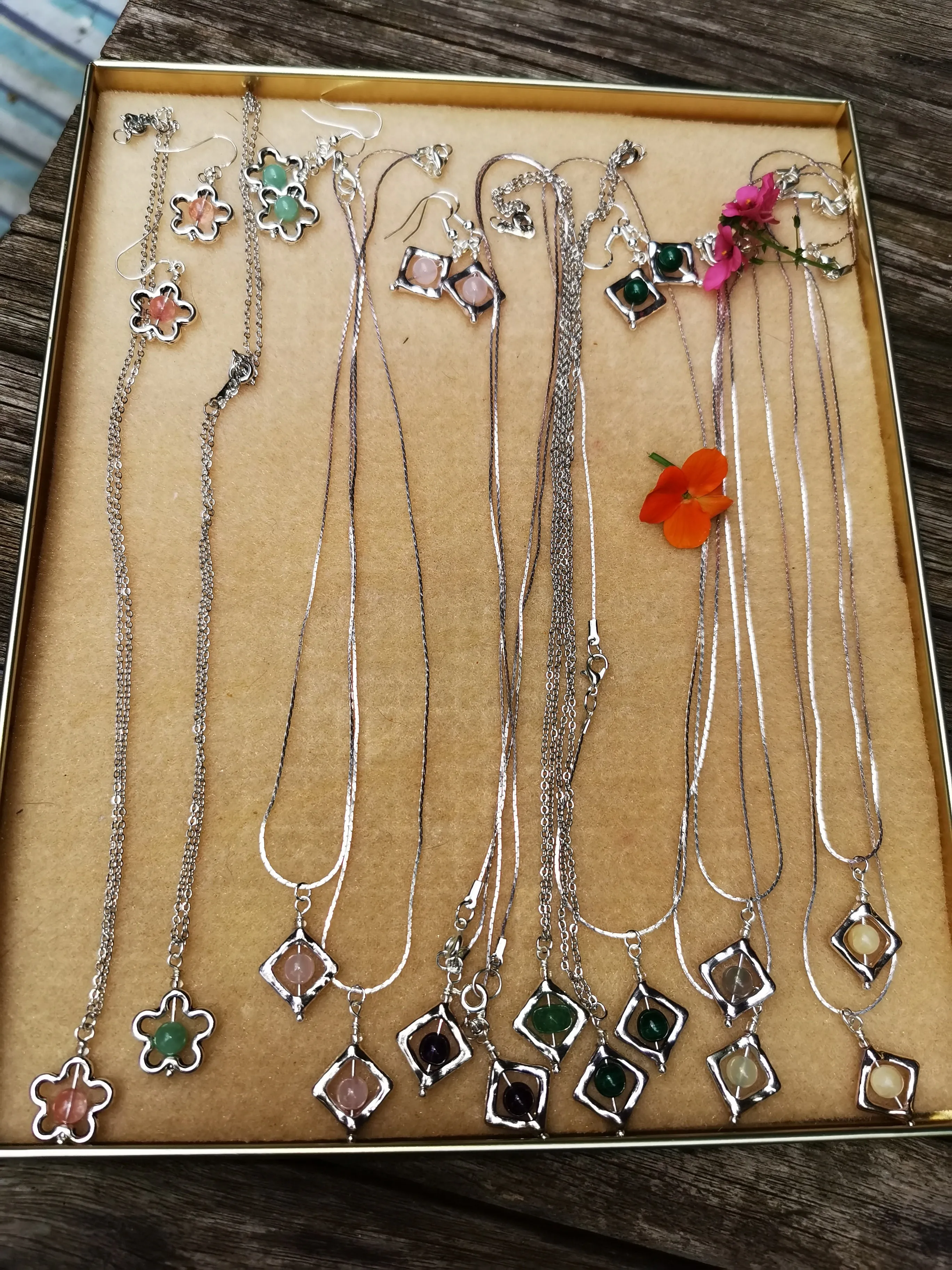 Fidget spinner, stress reliever, gem stone necklace, fiddler, fidget necklace, diamond shaped