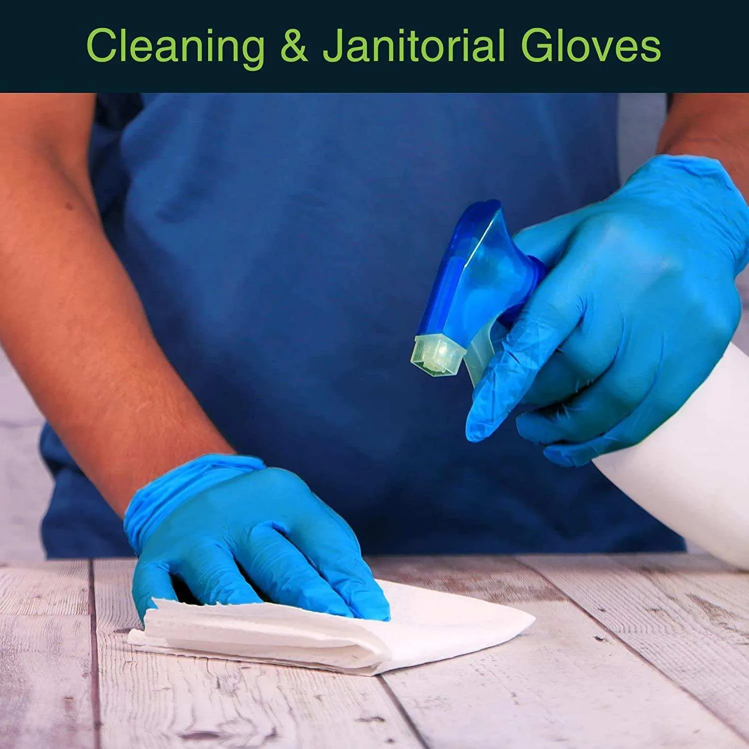 FifthPulse Blue Nitrile Disposable Gloves
