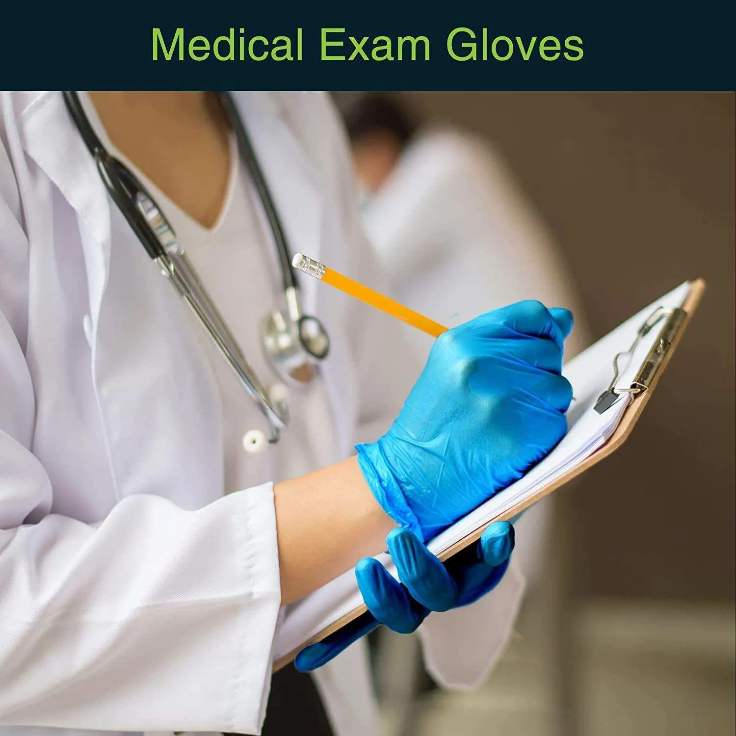 FifthPulse Blue Nitrile Disposable Gloves
