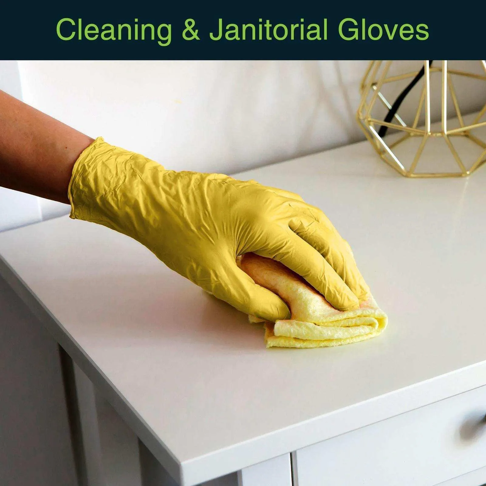 FifthPulse Yellow Disposable  Nitrile Gloves