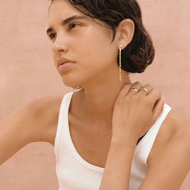 FOLLOW THE SUN CHAIN EARRINGS