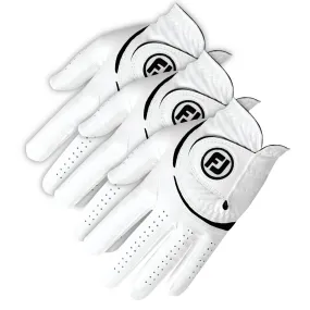 FootJoy WeatherSof Golf Glove (3 Pack) - White/Black