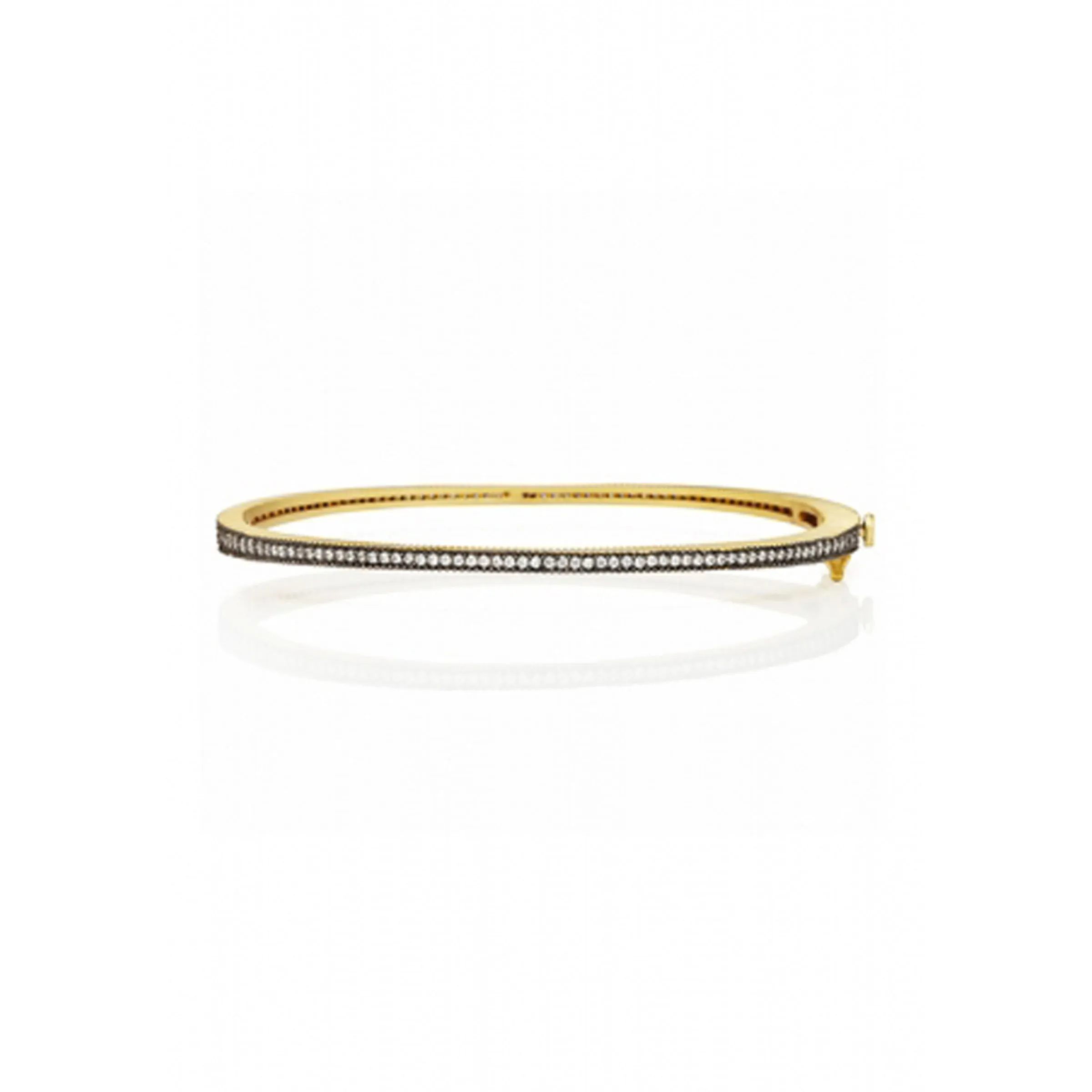 Freida Rothman Signature Thin Pave Hinge Bangle