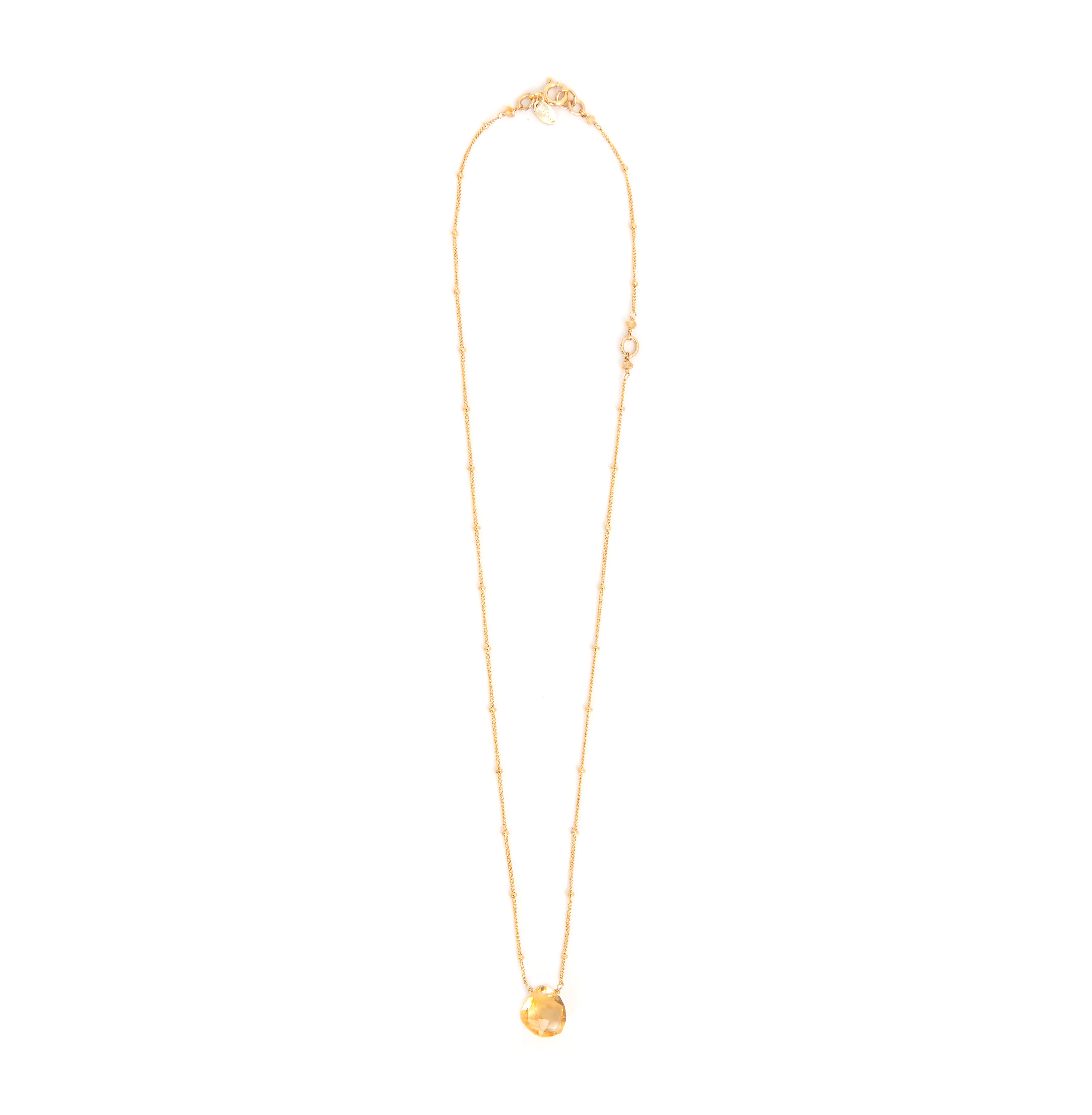 Gema Necklace (12mm) - Citrine