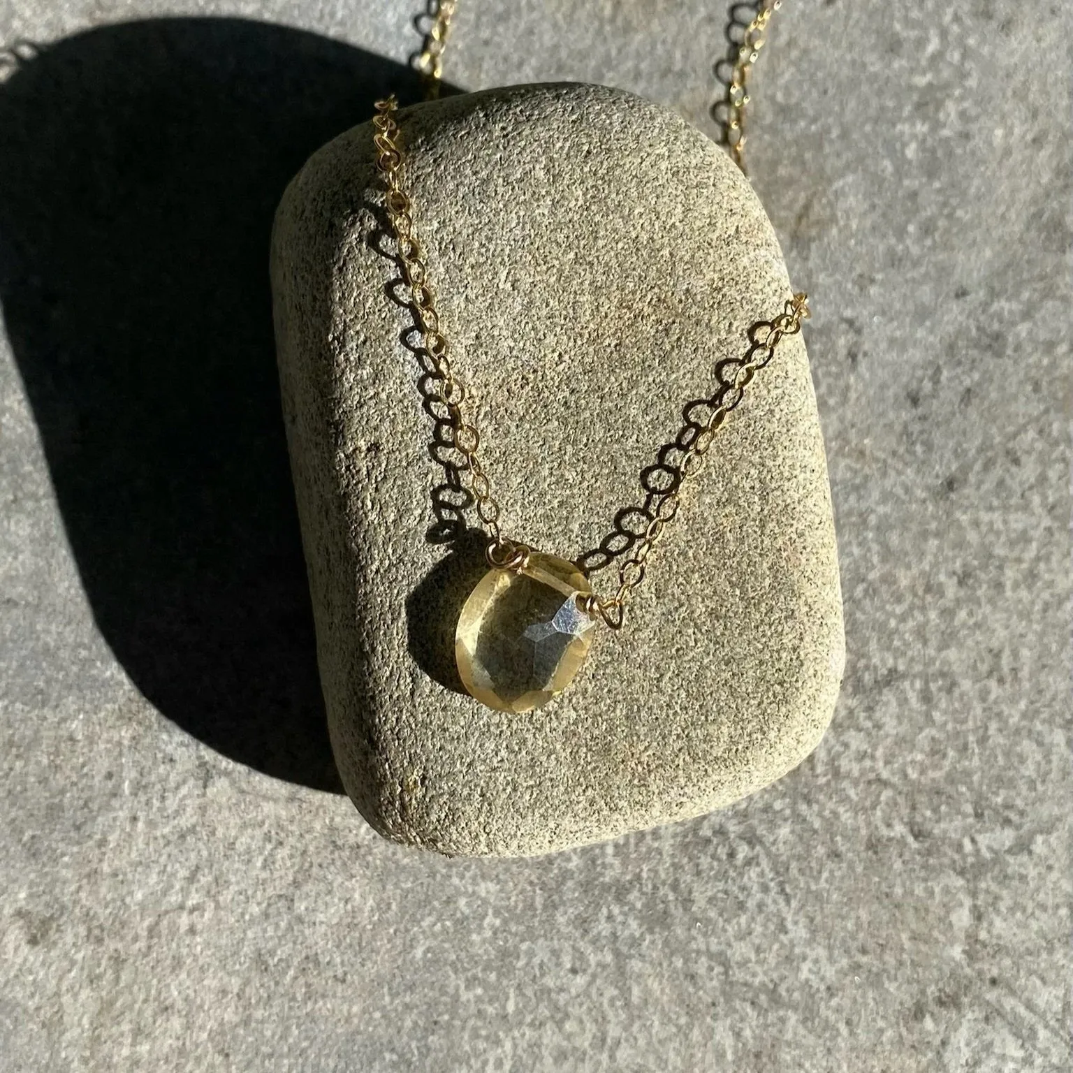Gema Necklace (12mm) - Citrine