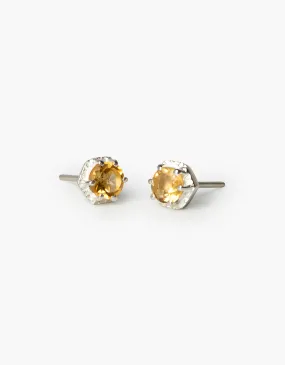 Glimmer Studs - Silver & Citrine