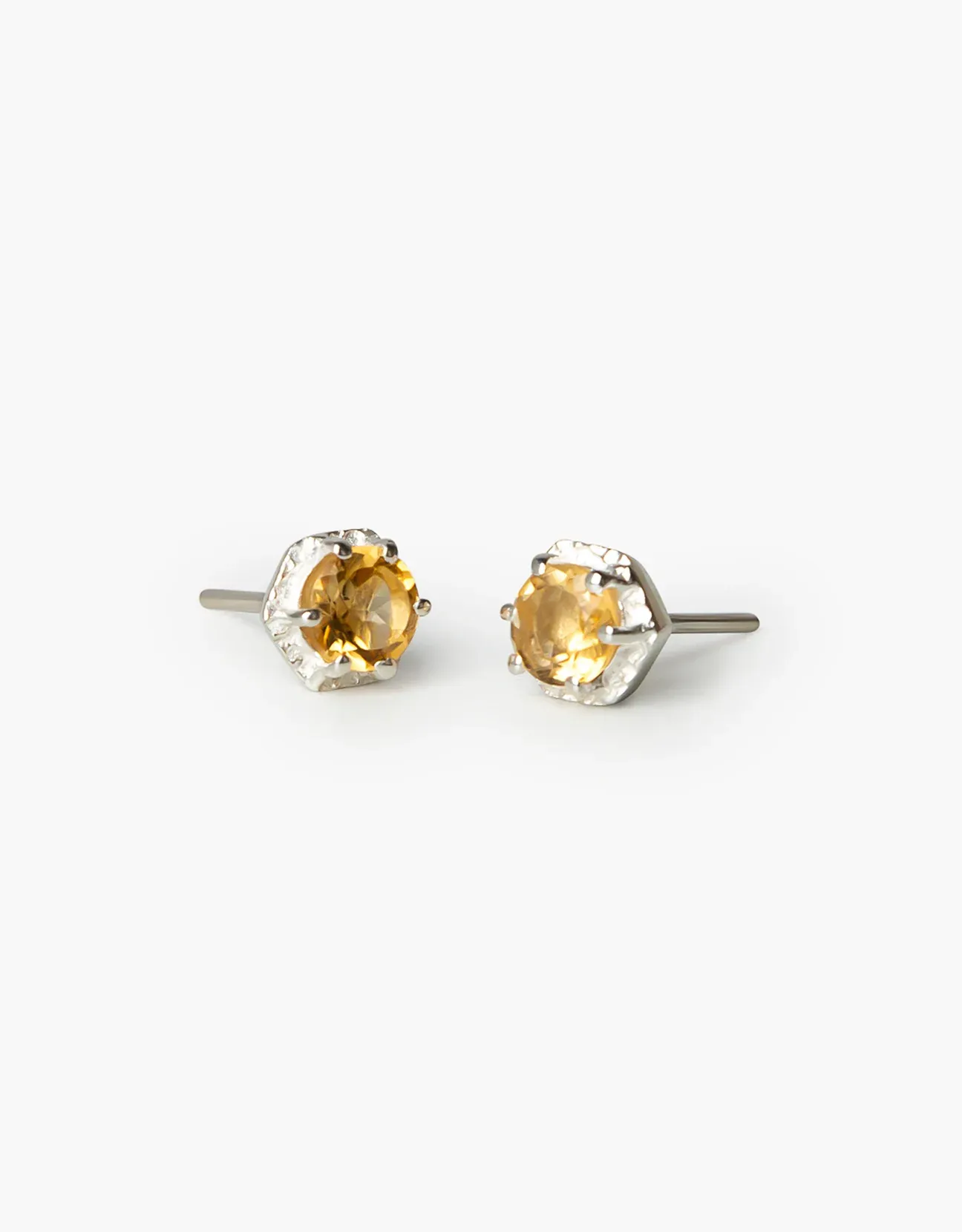 Glimmer Studs - Silver & Citrine