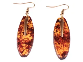 Glowing Embers Leather Earrings