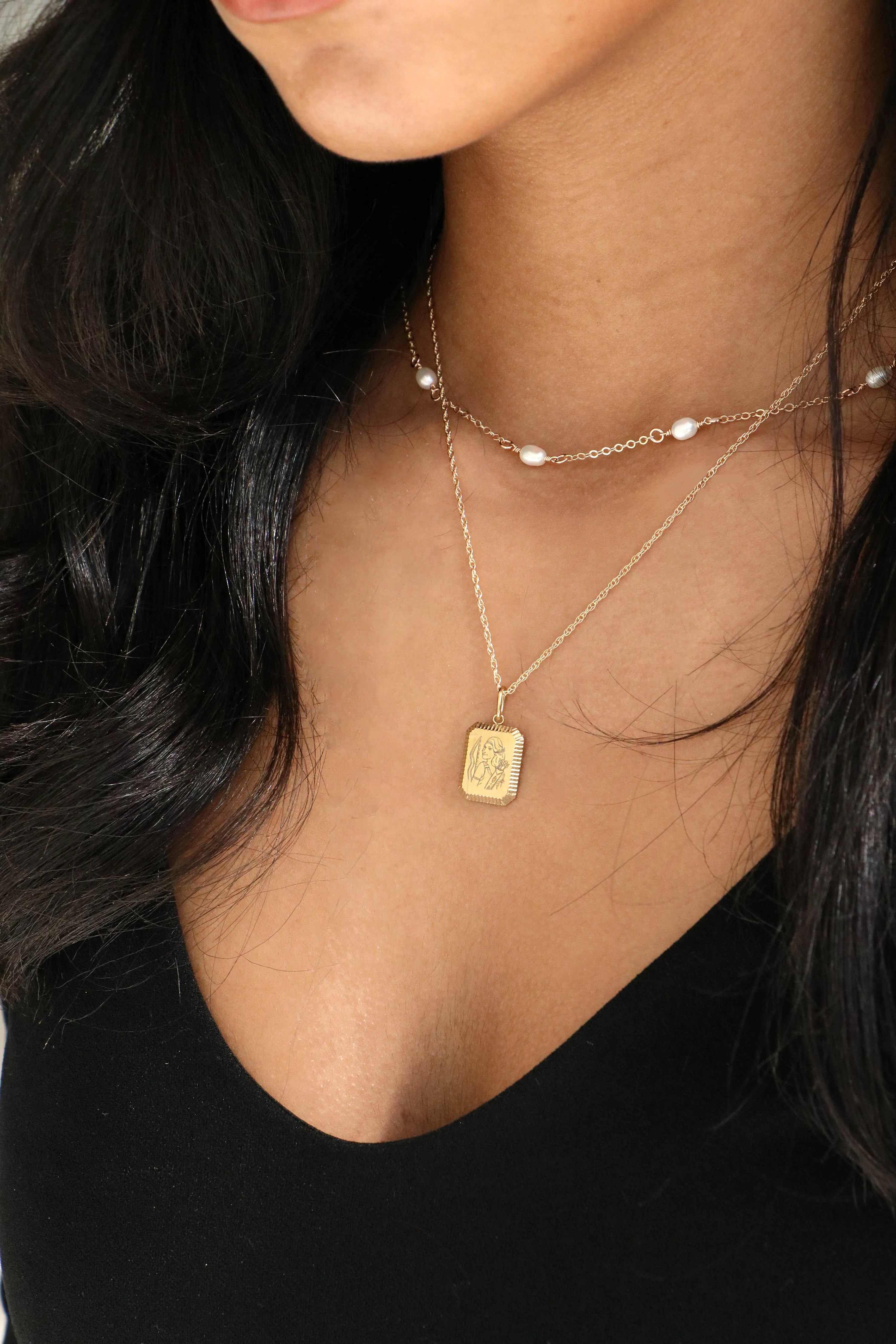 goddess necklace { silver   gold }