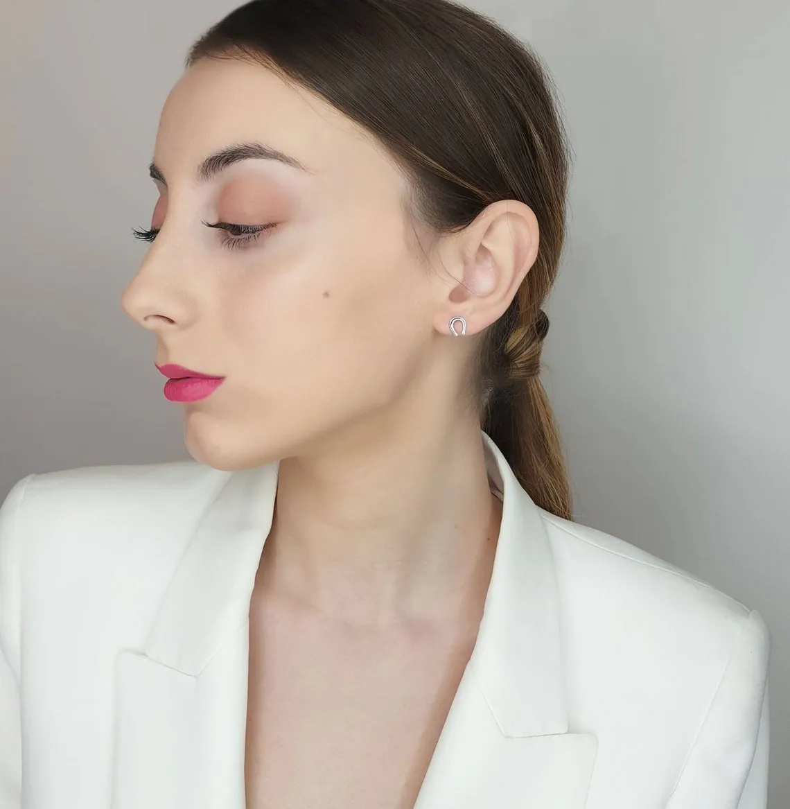 Gold Petals In Gold Earrings