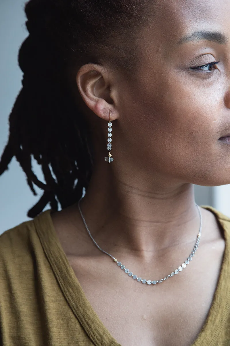 Green Amethyst Alchemy Earrings | Silver