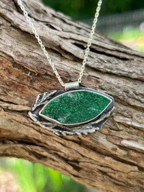 Green Garnet Marquise Necklace with Branches