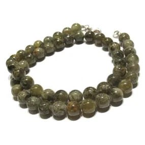 Green Garnet Necklace with Sterling Silver Trigger Clasp