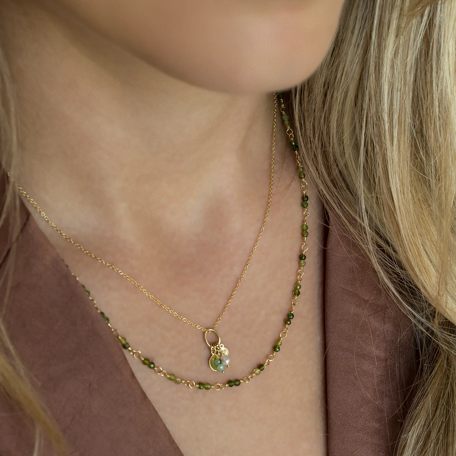 Hand-Tied Natural Gemstone Necklace