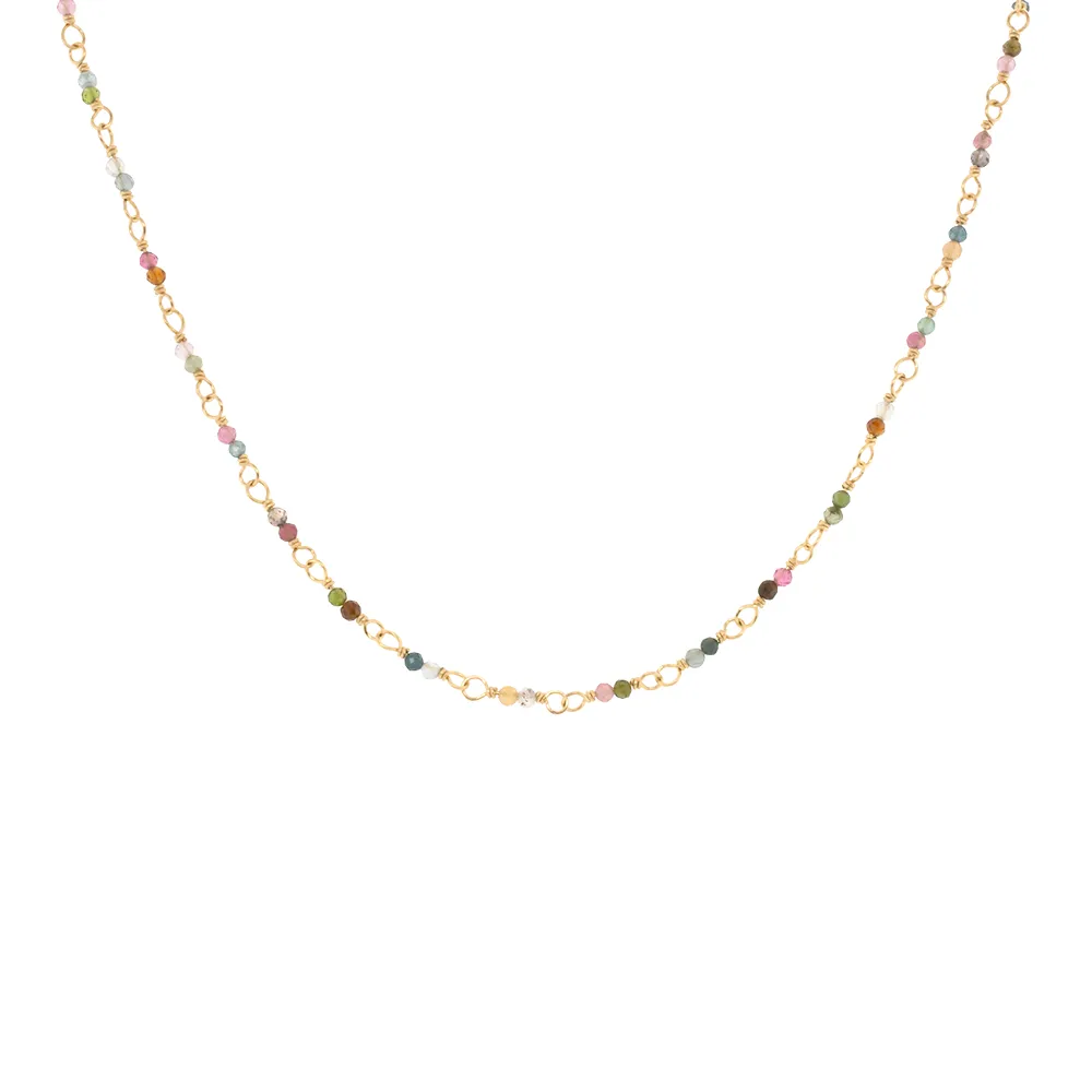 Hand-Tied Natural Gemstone Necklace