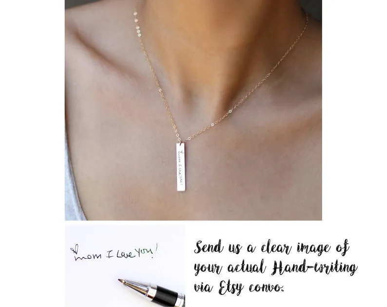 Hand Writing Necklace