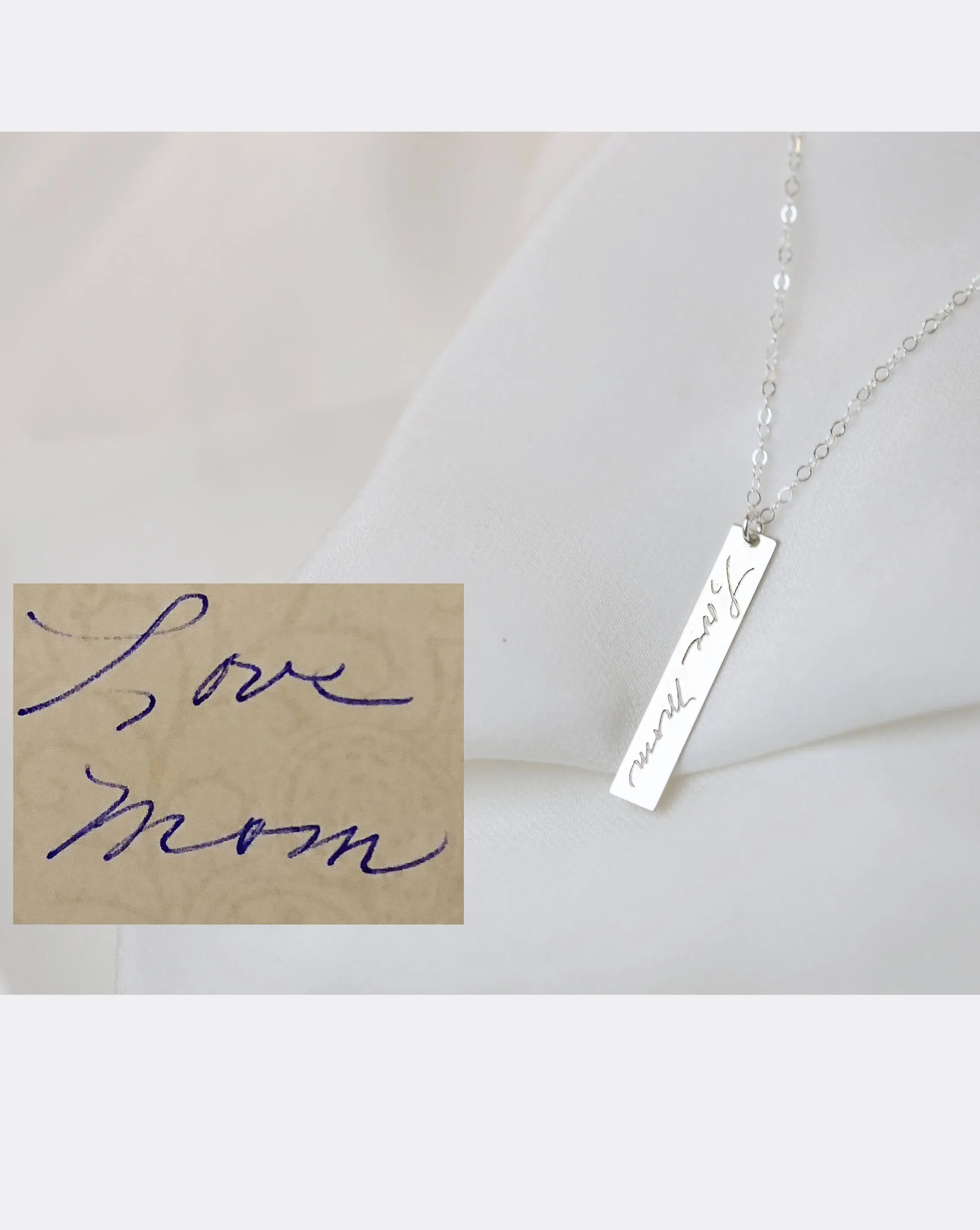 Hand Writing Necklace