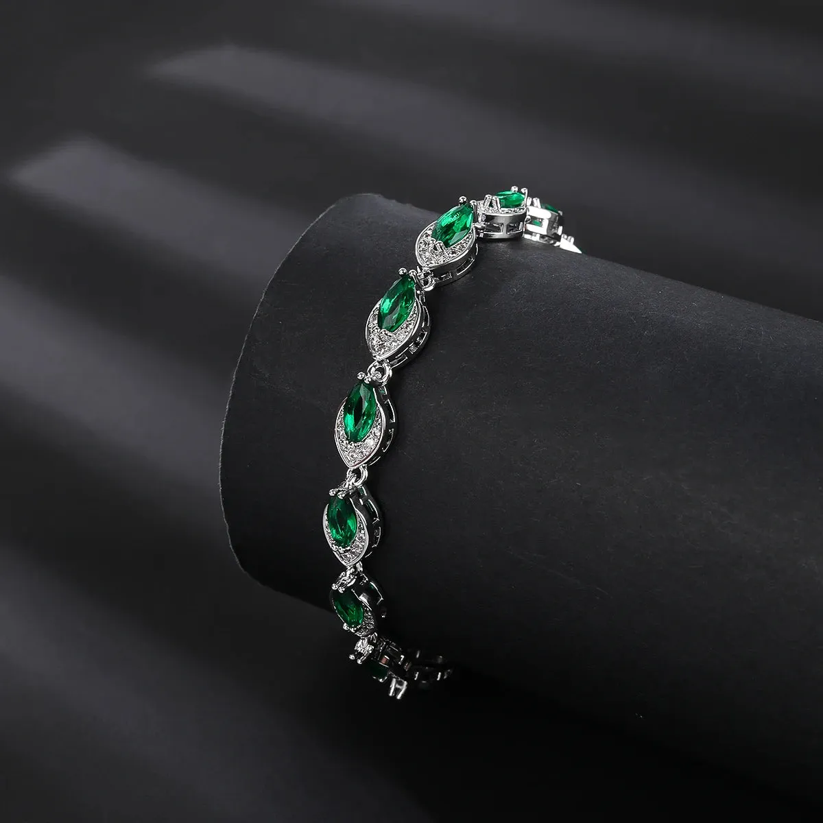 High Quality Rhodium Color CZ Zirconia Stone Charm Bracelets Chain  for Women Jewelry Gift CK10163