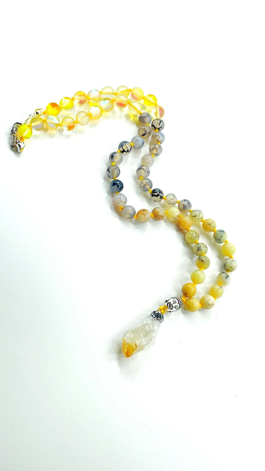 I Am Empowered Half Mala Necklace