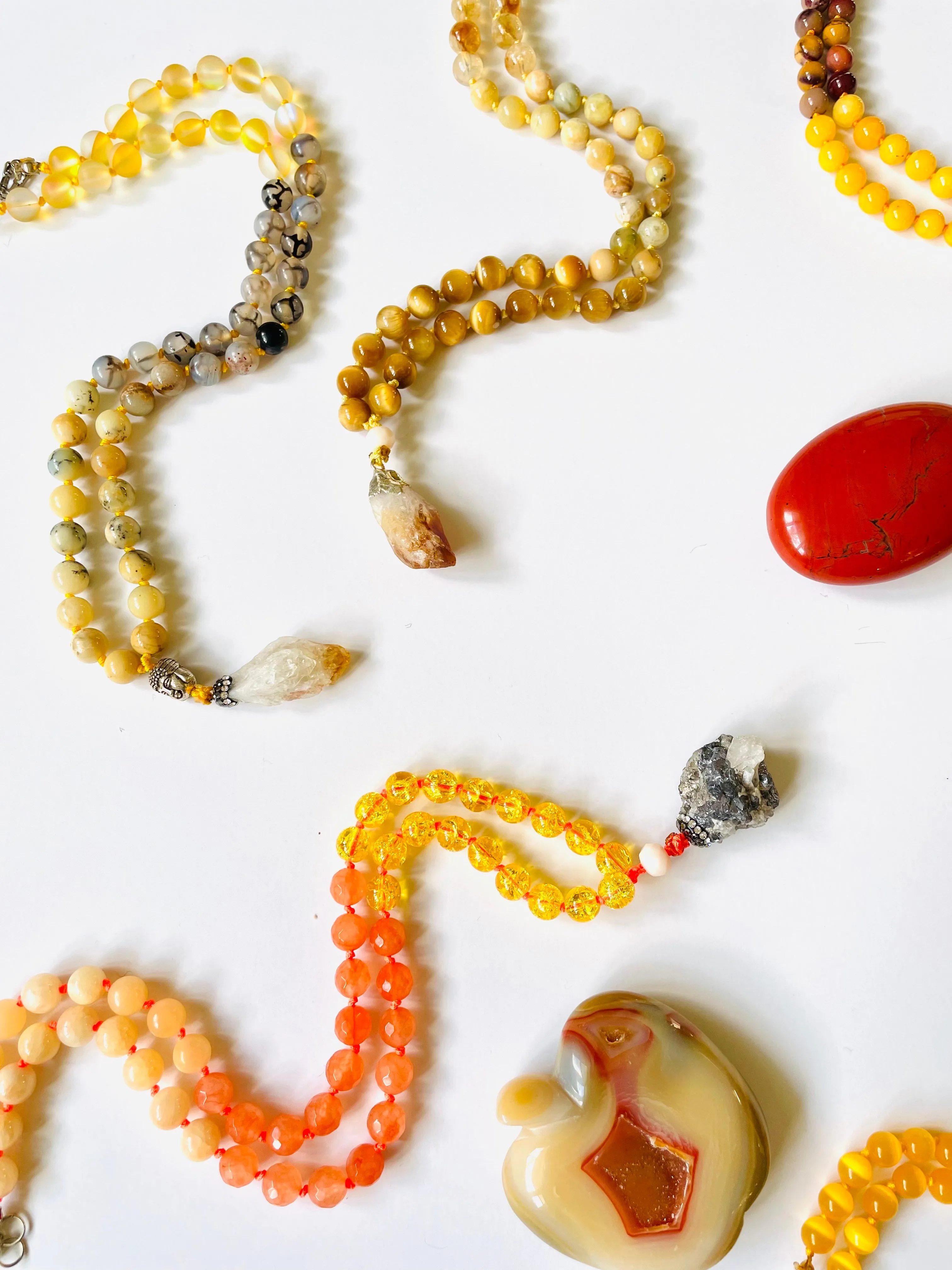 I Am Empowered Half Mala Necklace