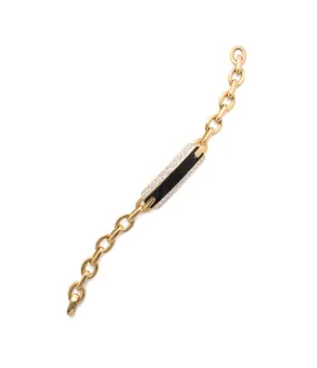 ID Bracelet, Black Enamel