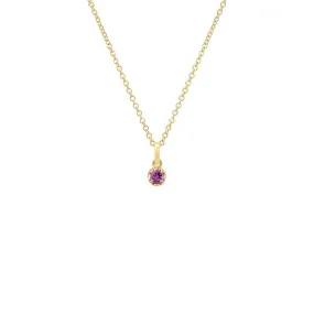 Illusion Set Amethyst Pendant Necklace
