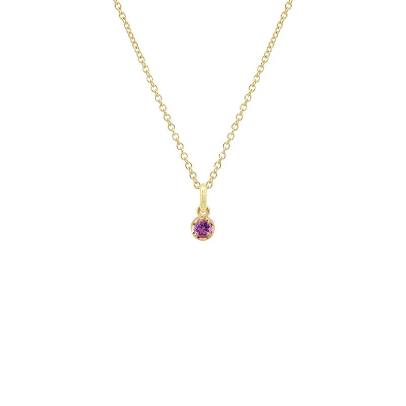 Illusion Set Amethyst Pendant Necklace