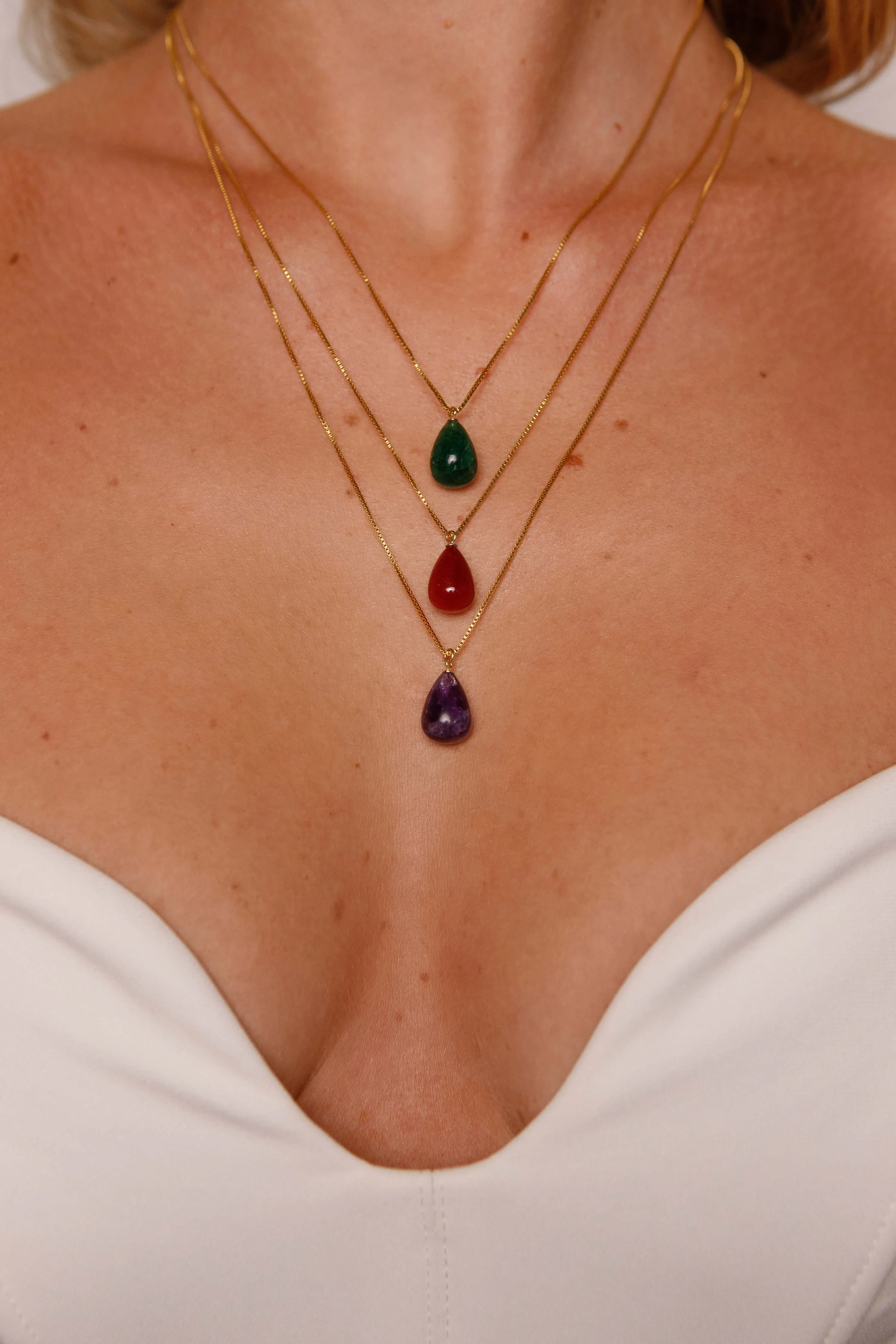 July Ruby Necklace