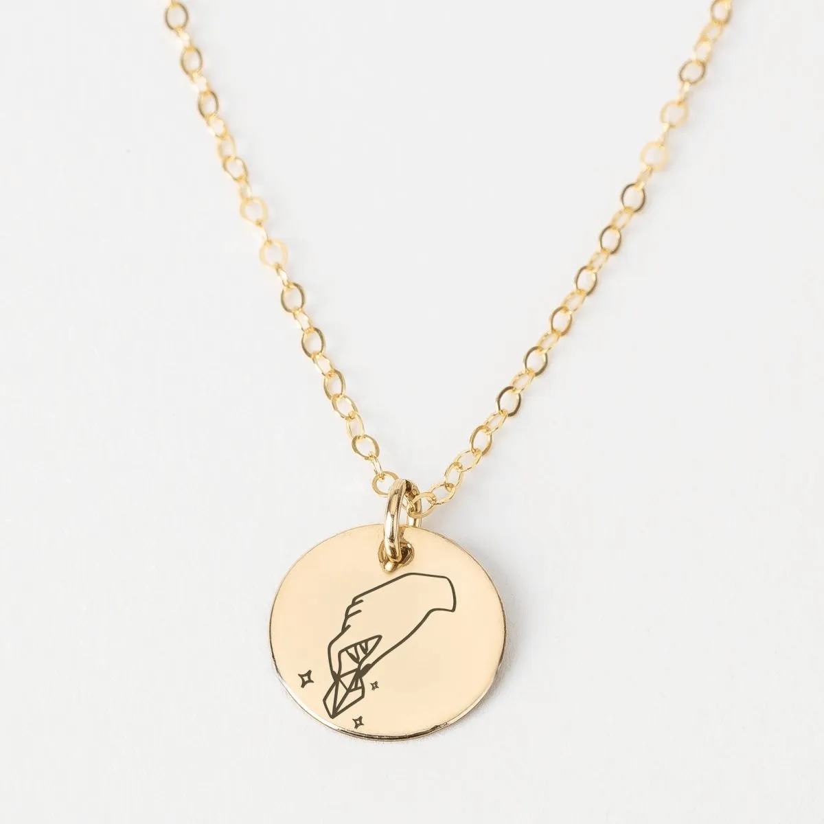 Keep Calm and Hold A Crystal Necklace