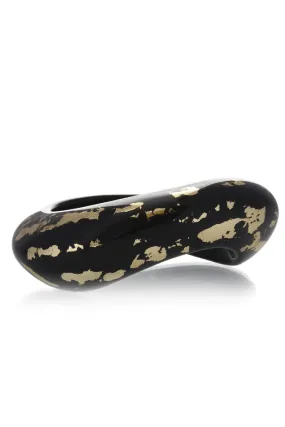 KENNETH JAY LANE Gold Scraped Odd Shaped Bangle