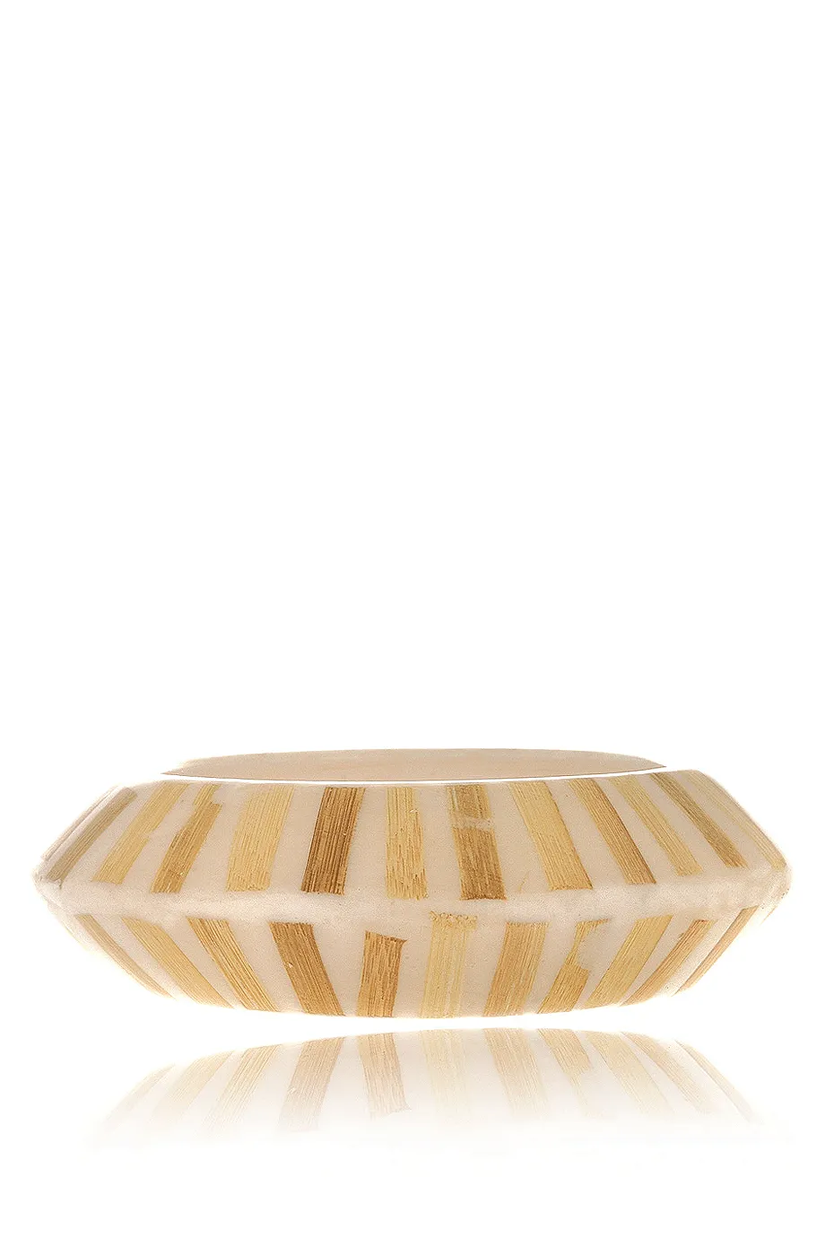 KENNETH JAY LANE ZEBRA Cream Resin Bangle