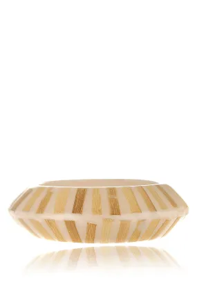 KENNETH JAY LANE ZEBRA Cream Resin Bangle
