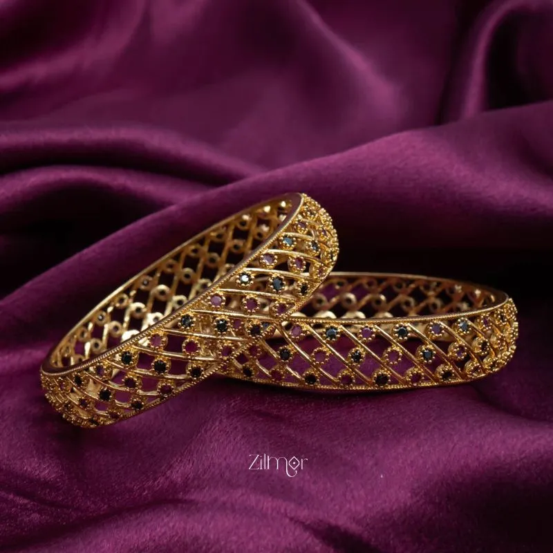 KF101276 - Gold Plated AD Bangle (pair)