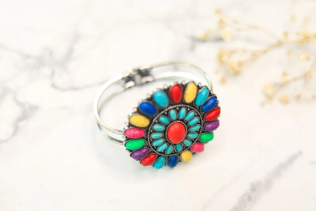 Large Cluster Bracelet in Multi