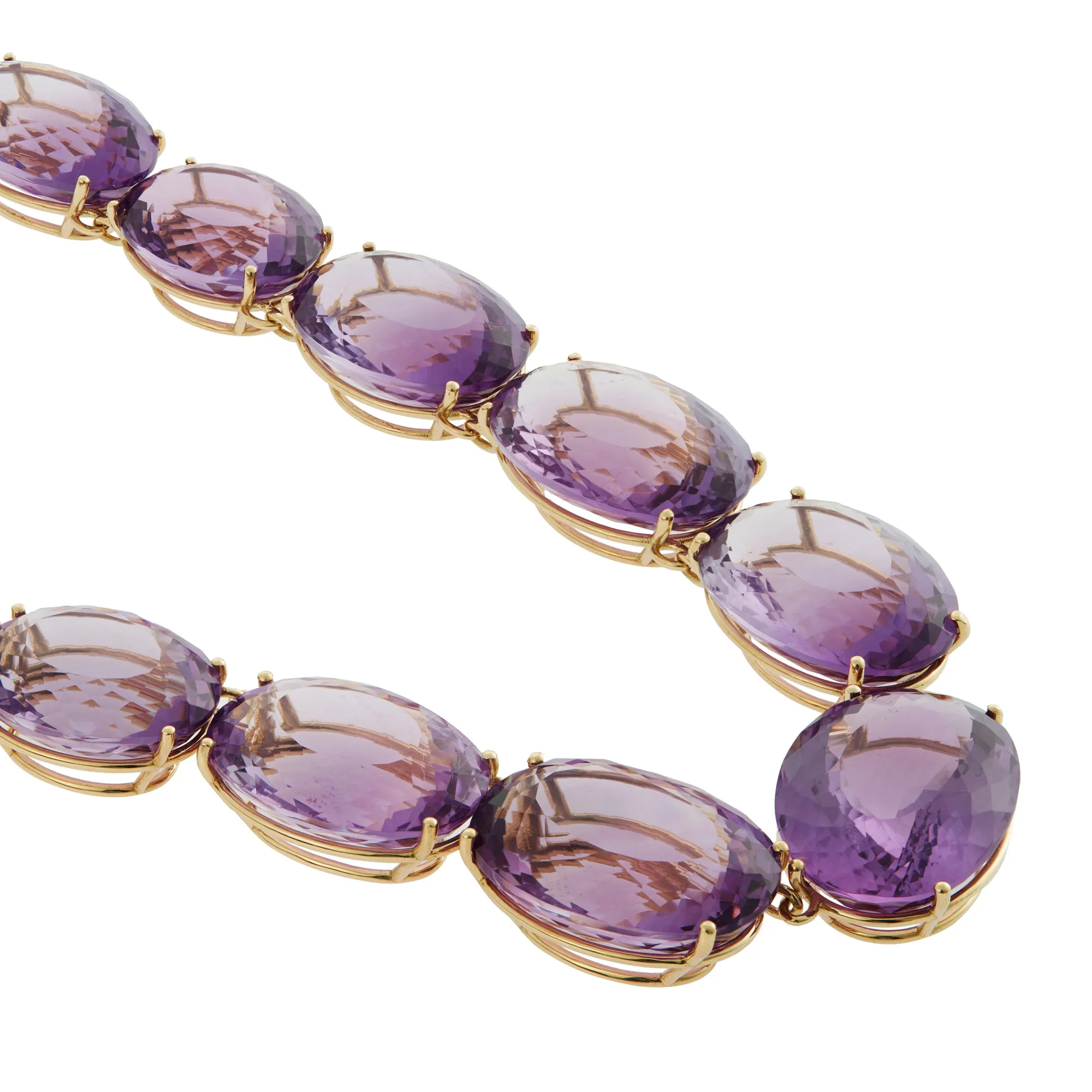 Large Crown Purple Amethyst Necklace