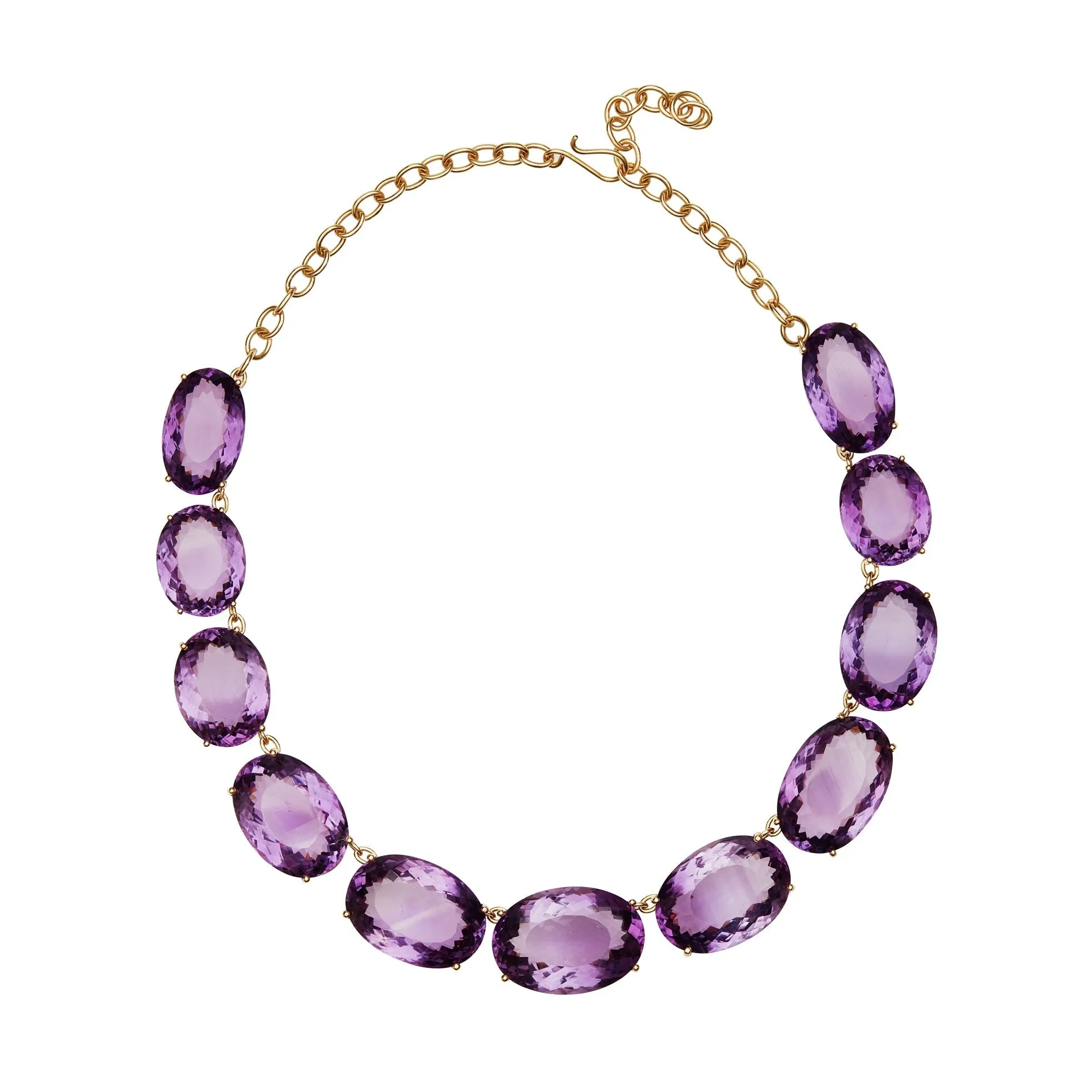 Large Crown Purple Amethyst Necklace