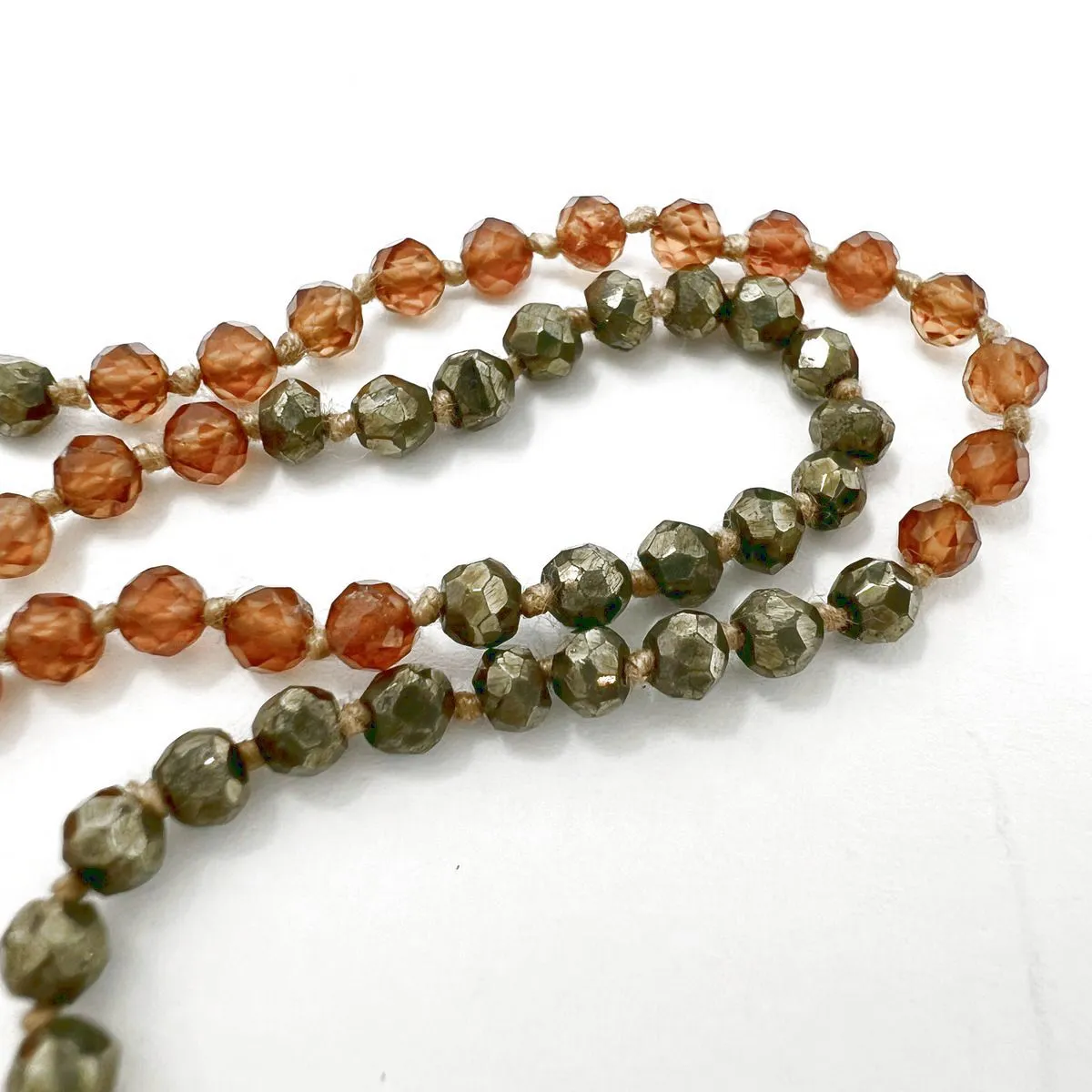 Lena Skadegard Hessonite and Pyrite Necklace