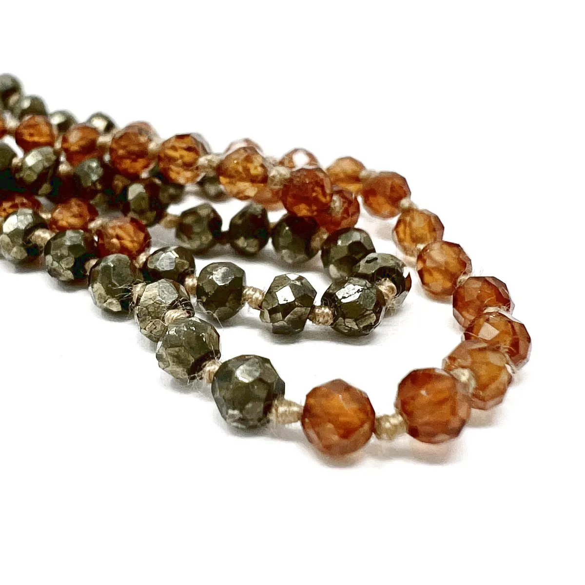 Lena Skadegard Hessonite and Pyrite Necklace