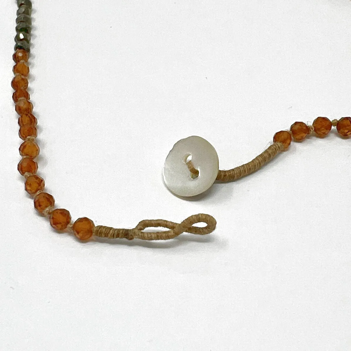 Lena Skadegard Hessonite and Pyrite Necklace