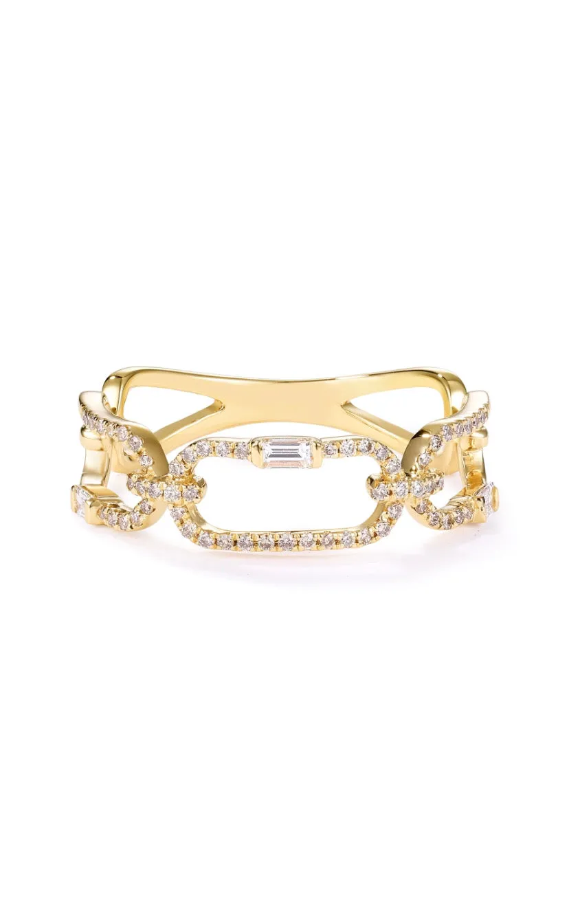 Link Diamond Ring