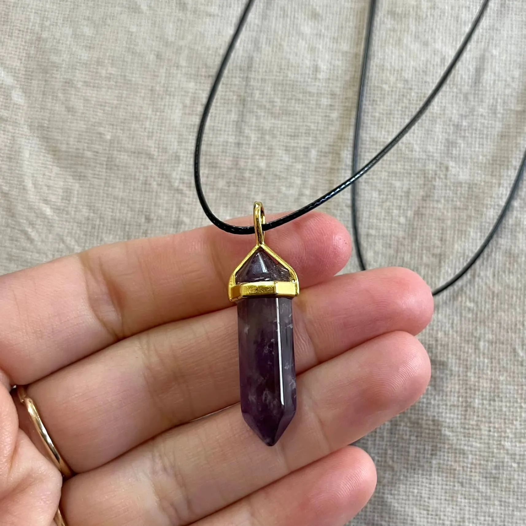 Lithos Point Pendant - Amethyst