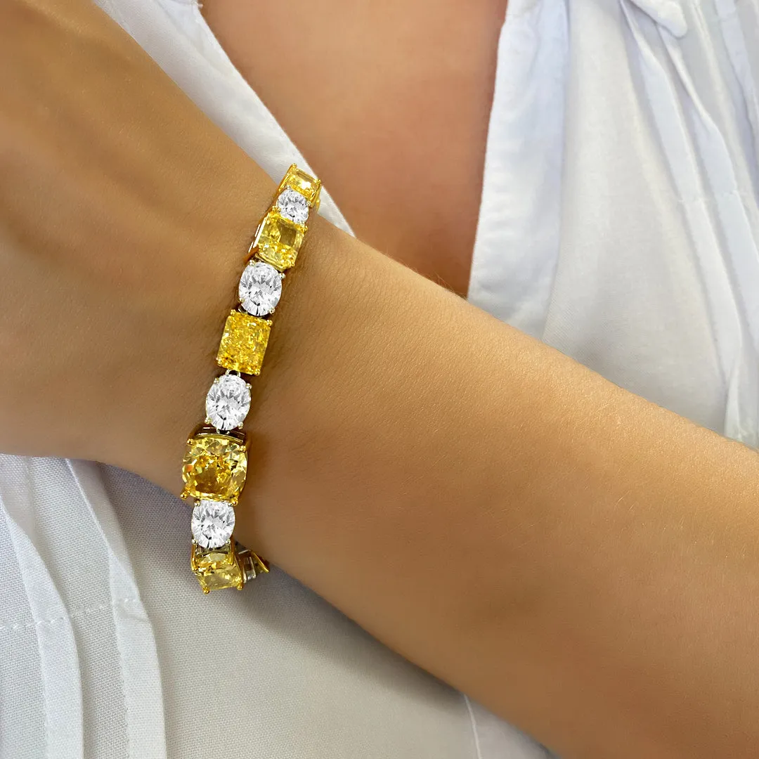Lizette Canary Yellow Tennis Bracelet