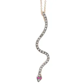 Lucky Snake Pendant P-Chd-Ru