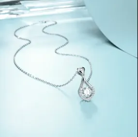 Luxury 1ct Moissanite 925 Sterling Silver Pendant Twinkle Setting Design  Necklace For Women