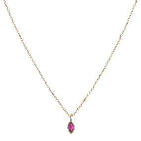 Marquise Ruby Wisp Necklace