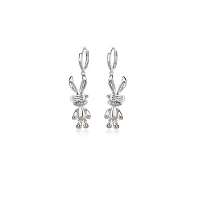 Mechanical Rabbit Silver Earrings