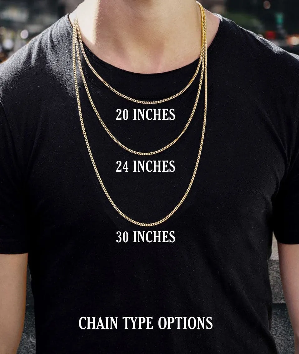 Mens Gold Plated Franco Chain & Ruby Pendant | Appx. 15.4 Grams